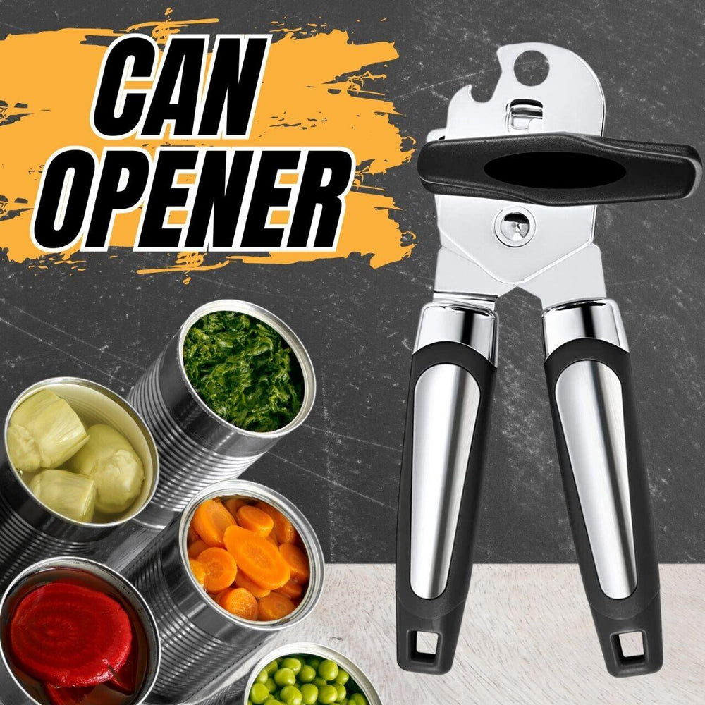 Manual Handheld Can Opener With Cutting Wheel Blade Lid Cap Opener - EX-STOCK CANADA