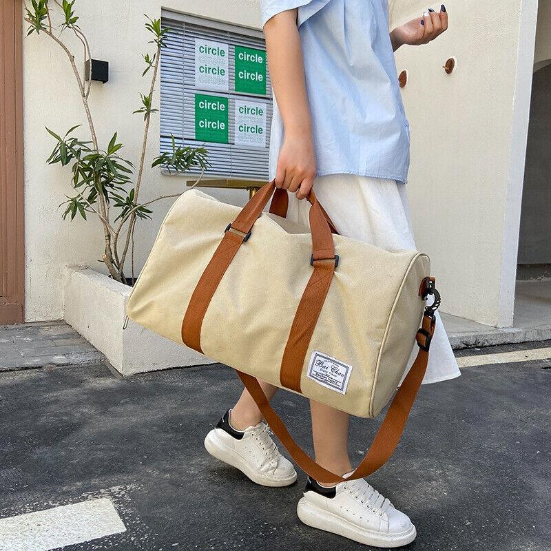 Men & Ladies Sports Duffle Travel Bag Lager Canvas Leisure Work Gym Holdall Bags - EX-STOCK CANADA