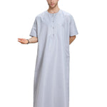 Men's Arab Short-sleeved Solid Color Robe - EX-STOCK CANADA