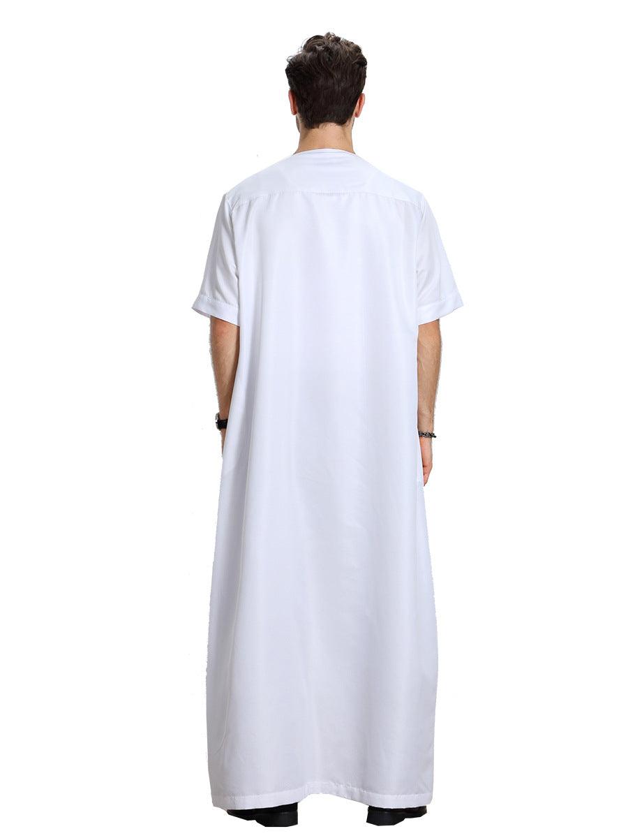 Men's Arab Short-sleeved Solid Color Robe - EX-STOCK CANADA