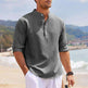 Men's Casual Shirt Long Sleeve Stand Collar Solid Color Shirt Mens Clothing - EX-STOCK CANADA