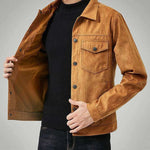 Men's Casual Suede Brushed Fabric Youth Fashion British Style Jacket - EX-STOCK CANADA