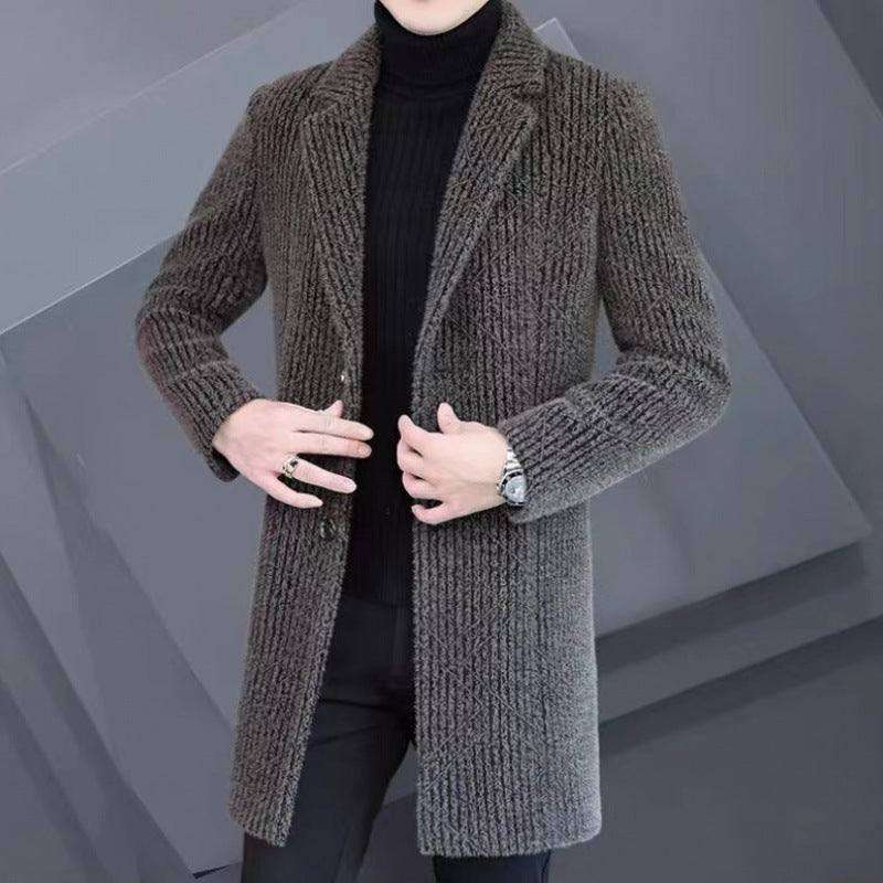 Men's Elegant Duster Mid-length Slim-fit Woolen Coat - EX-STOCK CANADA
