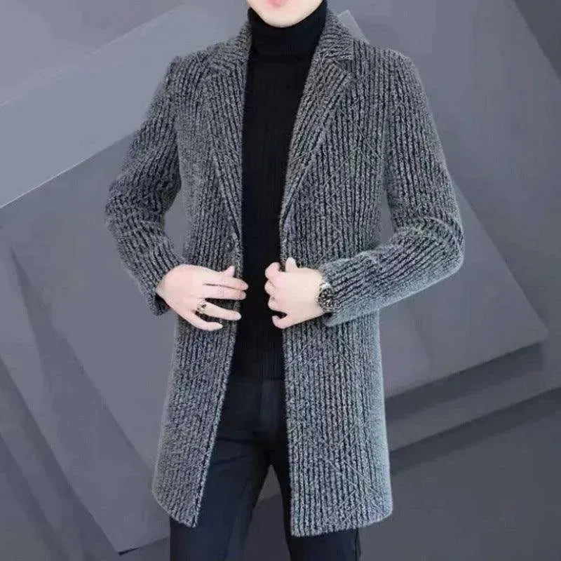 Men's Elegant Duster Mid-length Slim-fit Woolen Coat - EX-STOCK CANADA