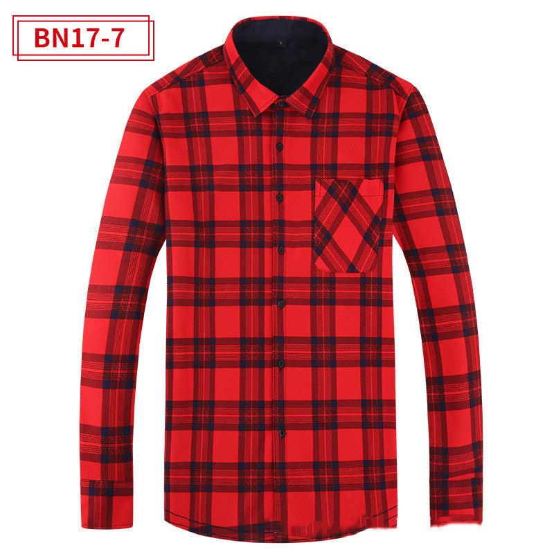 Men's Fashion Leisure Warm Plaid Shirt Coat - EX-STOCK CANADA