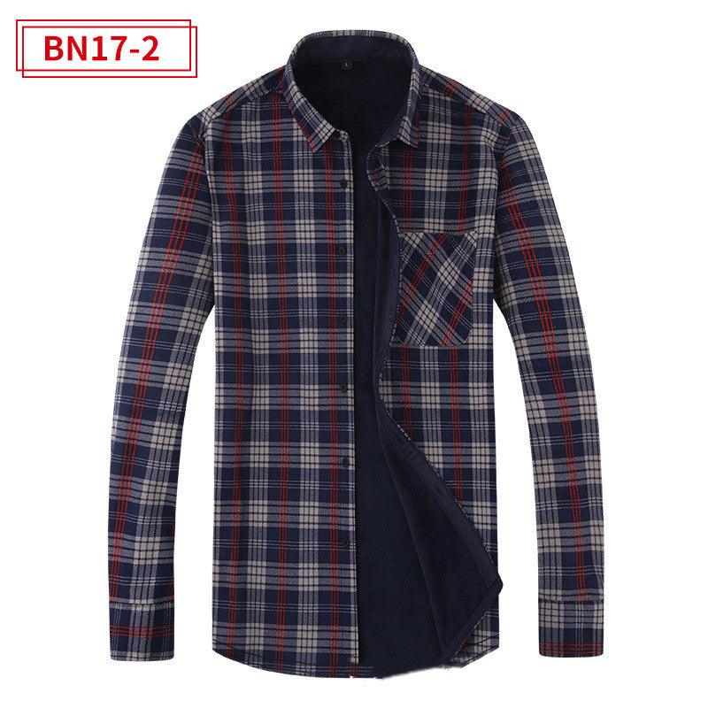 Men's Fashion Leisure Warm Plaid Shirt Coat - EX-STOCK CANADA