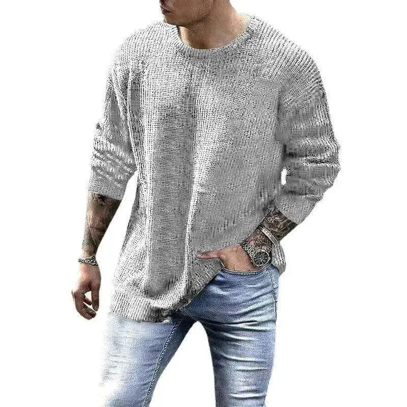 Men's Fashionable Knitted Pullover - EX-STOCK CANADA