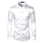 Men's Fashionable Satin Polyvinyl Alcohol Fiber Shirt - EX-STOCK CANADA