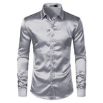 Men's Fashionable Satin Polyvinyl Alcohol Fiber Shirt - EX-STOCK CANADA