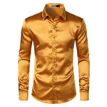 Men's Fashionable Satin Polyvinyl Alcohol Fiber Shirt - EX-STOCK CANADA