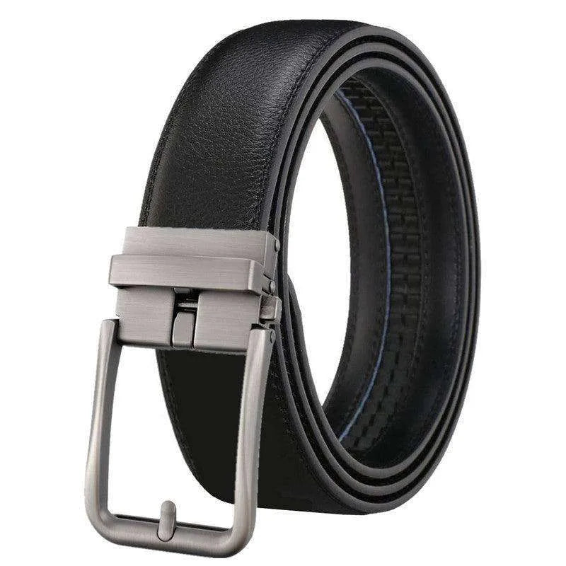 Men's Leather Belt Automatic Buckle Simple Hollow - EX-STOCK CANADA