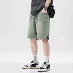 Men's Loose Casual Starry Sky Pattern Denim Shorts - EX-STOCK CANADA