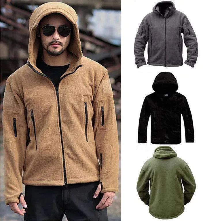 Men's Outdoor Keep Warm Liner Fleece Sweater Cold-proof Shell Jacket - EX-STOCK CANADA