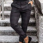 Men's Plaid Print Pants Casual Loose And Thin Trousers - EX-STOCK CANADA