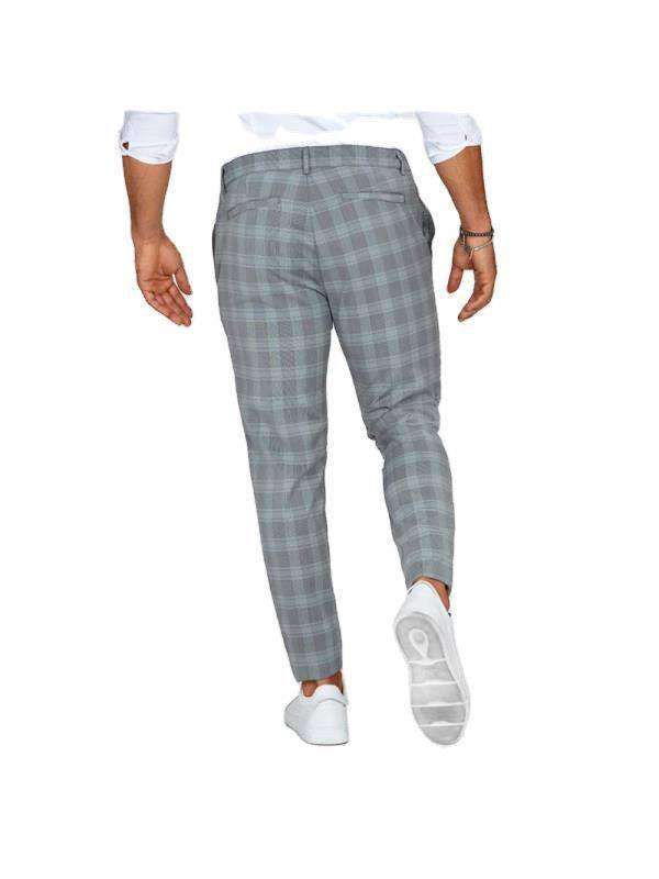 Men's Plaid Print Pants Casual Loose And Thin Trousers - EX-STOCK CANADA