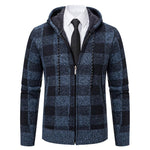 Men's Plaid Thickened Sweater Coat - EX-STOCK CANADA