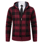 Men's Plaid Thickened Sweater Coat - EX-STOCK CANADA