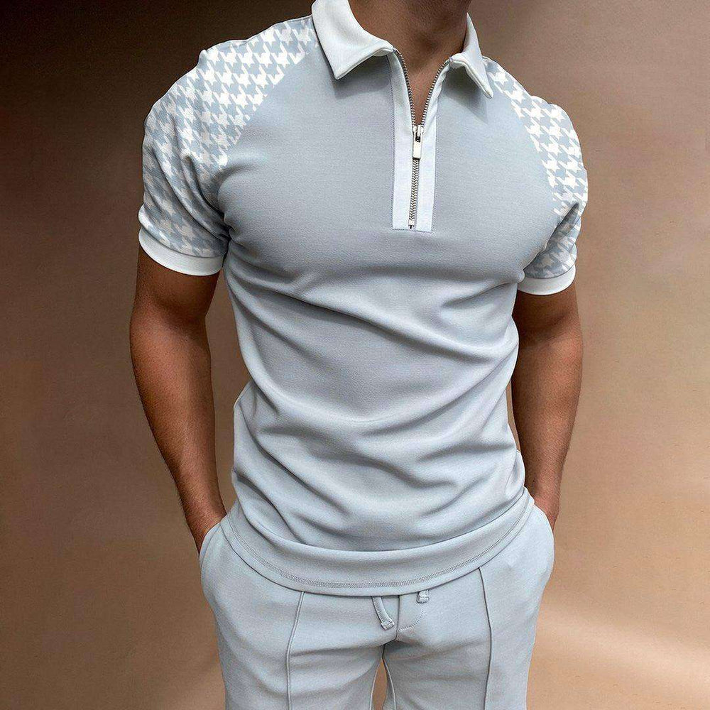 Men's POLO Shirt Striped Printed Short Sleeve Lapel T Shirt - EX-STOCK CANADA