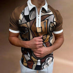 Men's POLO Shirt Striped Printed Short Sleeve Lapel T Shirt - EX-STOCK CANADA