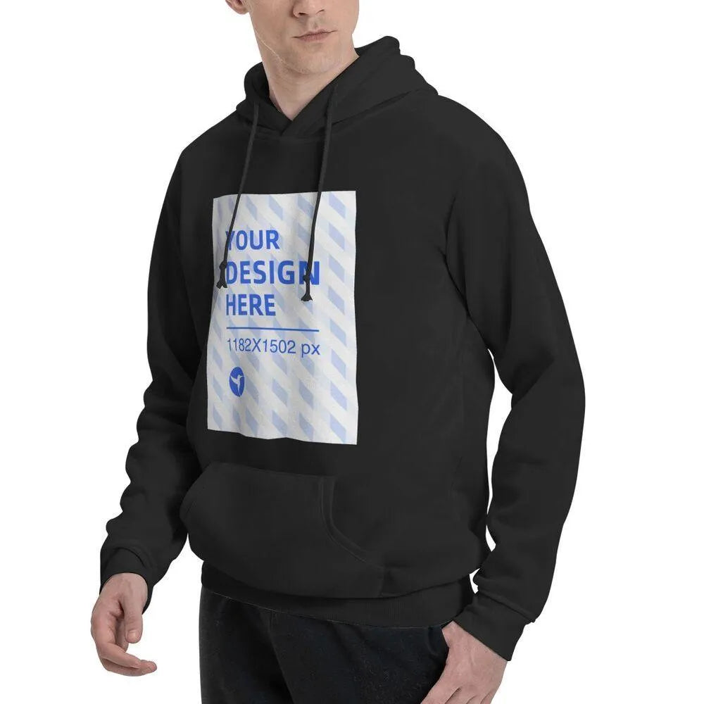 Men's Polyester Fleece Hooded Sweatshirt - EX-STOCK CANADA