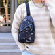 Men's Print Sling Chest & Crossbody Bag With Earphone access Design - EX-STOCK CANADA