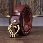 Men's Retro Thick Vegetable Tanned Cowhide Leather Belt - EX-STOCK CANADA