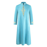 Men'S Robe Solid Color Embroidered Middle East Arab Long-Sleeved Foreign Trade Robe - EX-STOCK CANADA