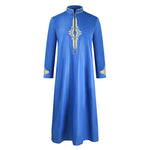 Men'S Robe Solid Color Embroidered Middle East Arab Long-Sleeved Foreign Trade Robe - EX-STOCK CANADA