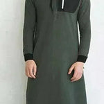 Men's Simple Solid Arabian Pullover Robe - EX-STOCK CANADA