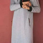 Men's Simple Solid Arabian Pullover Robe - EX-STOCK CANADA