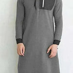 Men's Simple Solid Arabian Pullover Robe - EX-STOCK CANADA