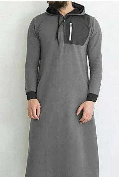 Men's Simple Solid Arabian Pullover Robe - EX-STOCK CANADA