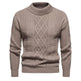 Men's Solid Color Round Neck Sweater Bottoming Shirt - EX-STOCK CANADA