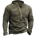 Men's V-neck Button Sweater Fleece - EX-STOCK CANADA