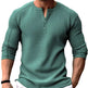 Men's Waffle Henry Collar T-shirt Top - EX-STOCK CANADA