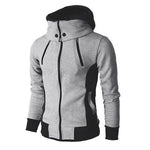 Men's Zip UP Hooded Jacket Fake Two Piece Sports Cardigan Casual Slim Sweatshirt Jacket - EX-STOCK CANADA