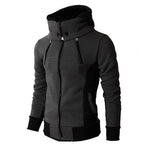 Men's Zip UP Hooded Jacket Fake Two Piece Sports Cardigan Casual Slim Sweatshirt Jacket - EX-STOCK CANADA