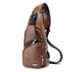 Men USB Charging Bag PU PVC Shoulder Diagonal Messenger Travel Cross Body Bags - EX-STOCK CANADA