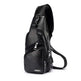 Men USB Charging Bag PU PVC Shoulder Diagonal Messenger Travel Cross Body Bags - EX-STOCK CANADA