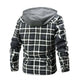 Men Warm Jacket Fleece Lining Lumberjack Plaid Hooded Jackets Snap Button - EX-STOCK CANADA