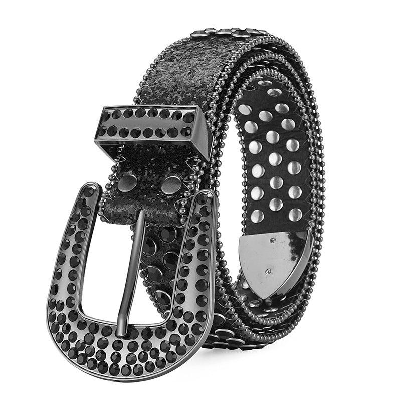 Men Women Alloy Belt Punk Rock Rivet Rhinestone - EX-STOCK CANADA