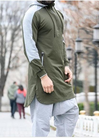 Mens Colorblock Robe Arab Zip Pocket Sweatshirt - EX-STOCK CANADA