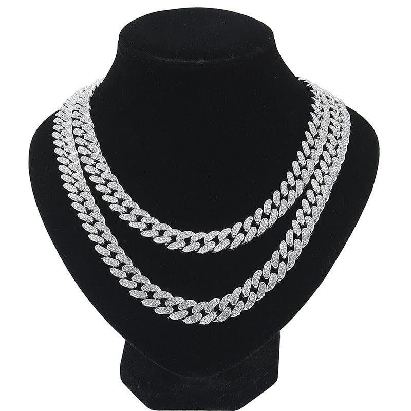 Mens Fashion Simple Full Diamond Cuba Necklace - EX-STOCK CANADA