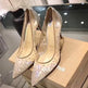 Mesh Rhinestone Transparent Women's Single Shoes Pointed High Heels Women - EX-STOCK CANADA