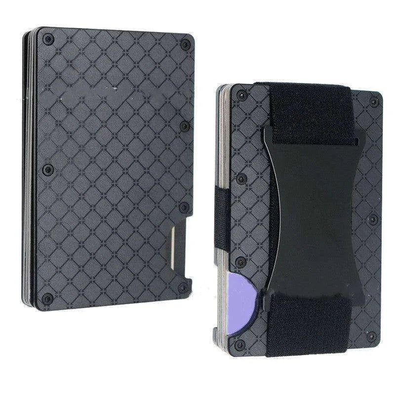 Metal Card Wrapped Carbon Fiber RFID Anti theft Brush Wallet - EX-STOCK CANADA