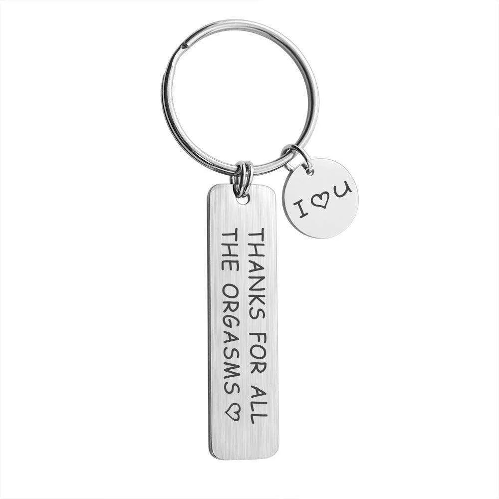 Metal Keychain Cross-Border Brushed Valentine's Day Keychain - EX-STOCK CANADA