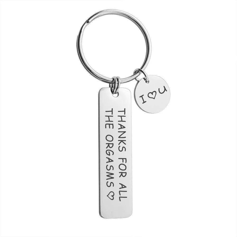 Metal Keychain Cross-Border Brushed Valentine's Day Keychain - EX-STOCK CANADA