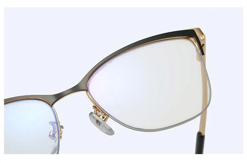 Metal Optic Glasses Frame Square Plain Color Anti Blue Light for Women and Men - EX-STOCK CANADA