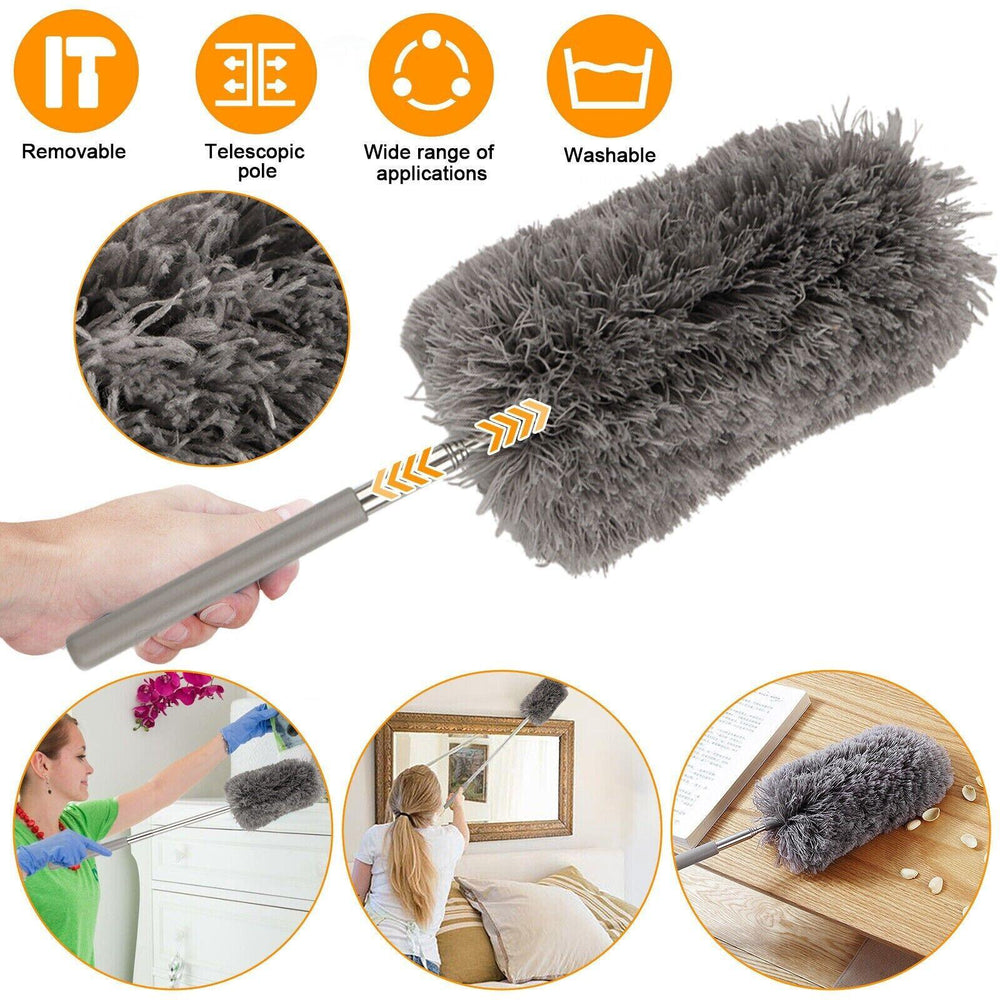 Microfiber Dusting Duster Feather Brush Household Extendable Cleaning Dust Tool - EX-STOCK CANADA