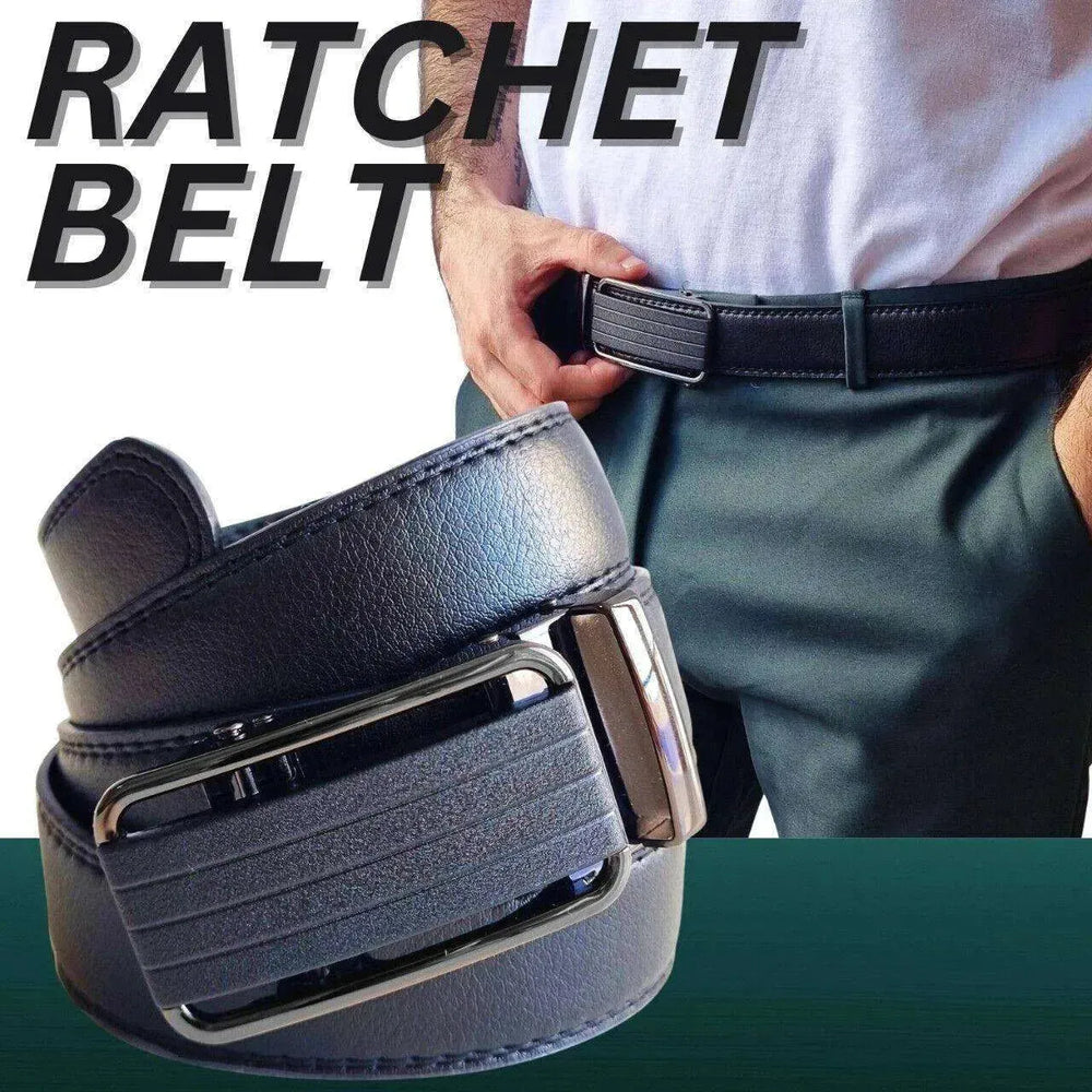 Microfiber Leather Mens Ratchet Belt Belts For Men Adjustable Size, Slide Buckle - EX-STOCK CANADA